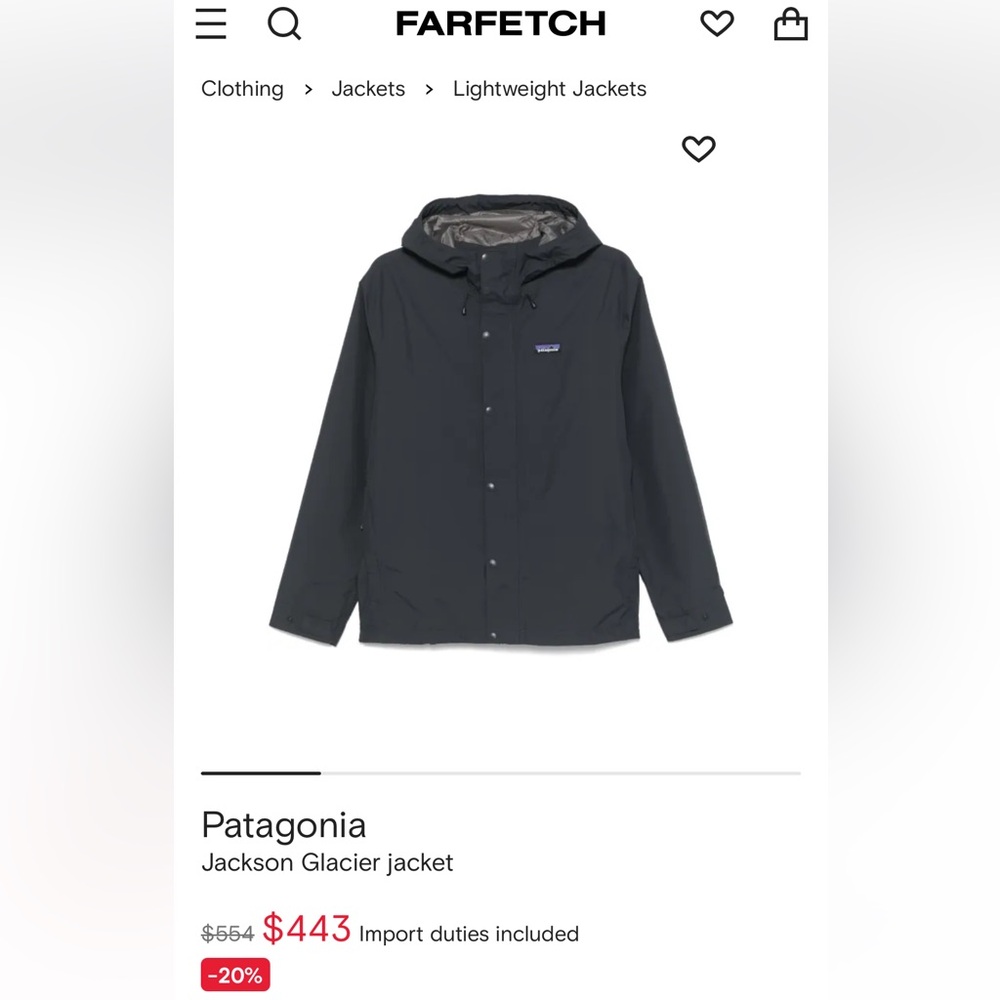 Patagonia Jackson glacier rain jacket M